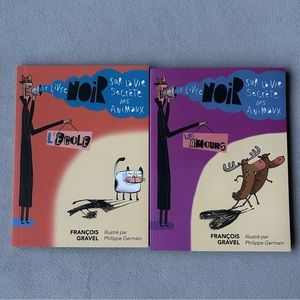 FRENCH ~ Set of 2 ~ Le livre noir sur la vie secrète des animaux : No 1 & 5